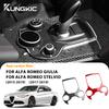 Carbon Fiber Modified For Alfa Romeo Giulia 2015 2016 Stelvio 2017 2018 2019 Car Gear Shift Outer Panel Trim Protective Sticker