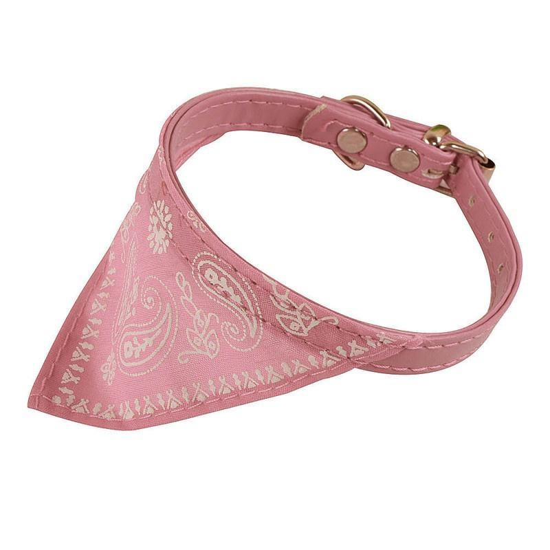 Sciarpa Bandana Collare Bandana Regolabile per Cane Cucciolo Gatto Bandana Triangolare Stampa PU Carino