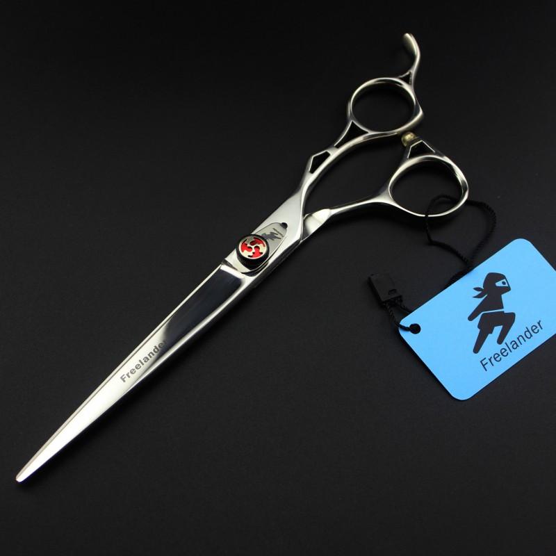 7.0 Inch Professional Hairdressing Scissors With Hollow Handle Human Pet Grooming Straight Cutting Shears