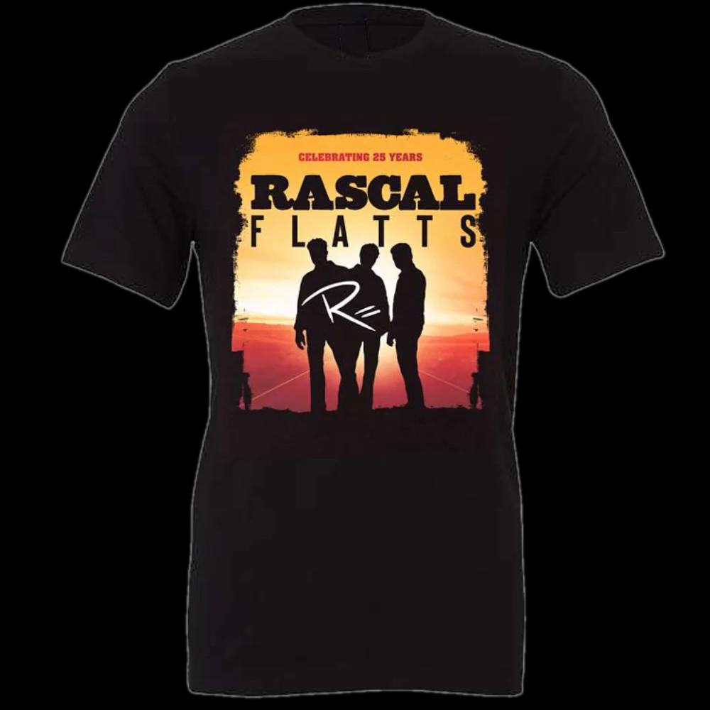 Collection Rascal Flatts 2025 Black Tour Tee T Shirt Short Sleeve S-5XL DO485 Unisex T-Shirt S