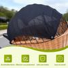 Dark Cloth Pet Bike Basket Cover, Corner Cord Shade Panel for Open Basket Travel and Quick Put-Away Between Pauses