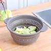 Folding Silicone Drain Basket Fruit Vegetable Washing Basket Foldable Strainer Colander Collapsible Drainer Kitchen