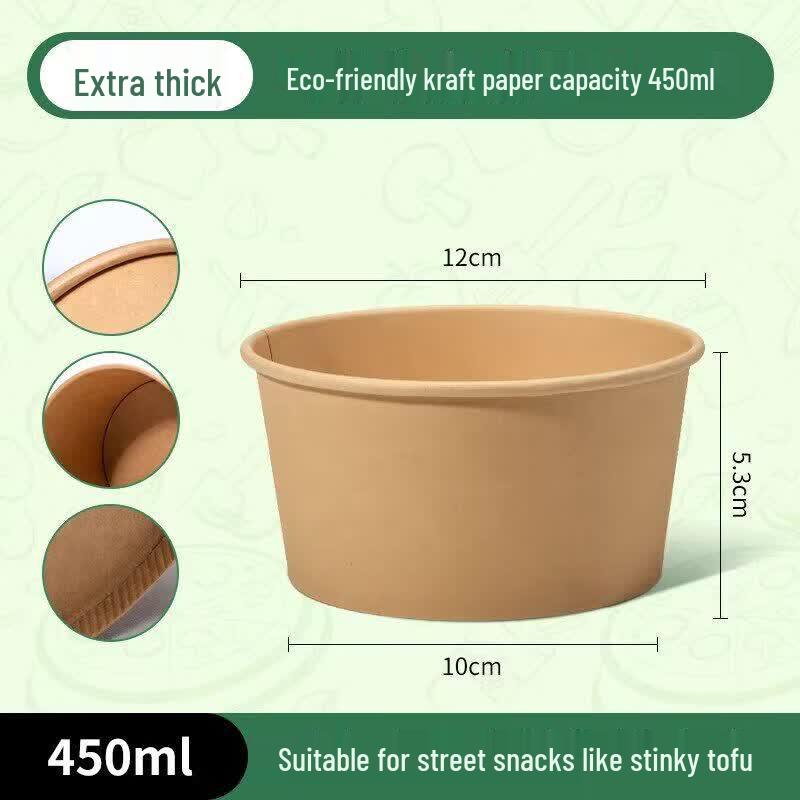 Qiwei Disposable Food Grade Paper Bowl with Lid