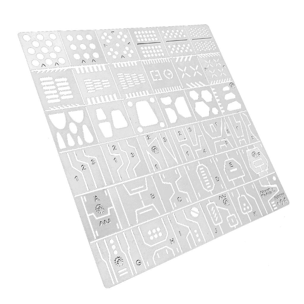Cicogna Crease Engraving Etching Ruler for Plastic Gunpla AJ Guide, Guide, Template, Models, Detailing, (Type C)