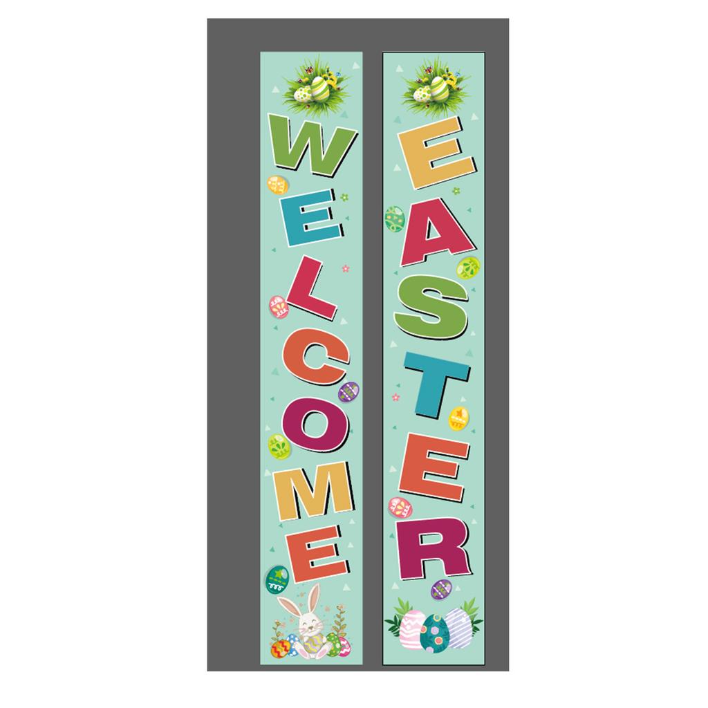 180 * 30Cm Easter Family Party Festival Atmosphere Arrangement Flag Polyester Cloth Couplet Customization