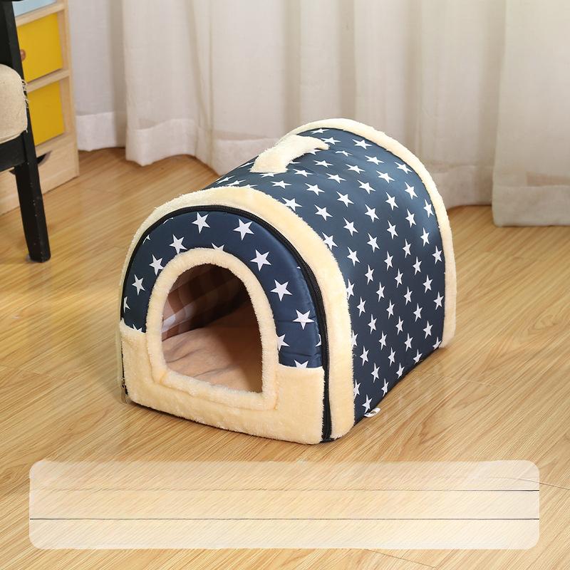 

Товары для домашних животных на все времена года. Осенне-зимняя теплая собачья будка, кошачье гнездо, съемная и моющаяся кровать для домашних животных, коврик для собак S size: 37 * 32 * 30cm