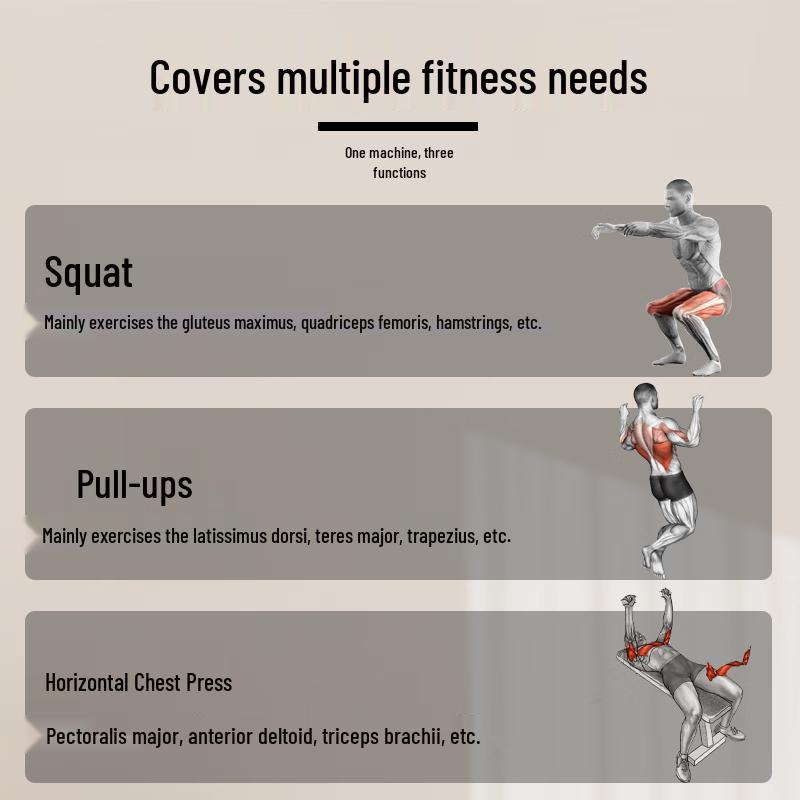 Multifunctional Power Rack with Lat Pulldown