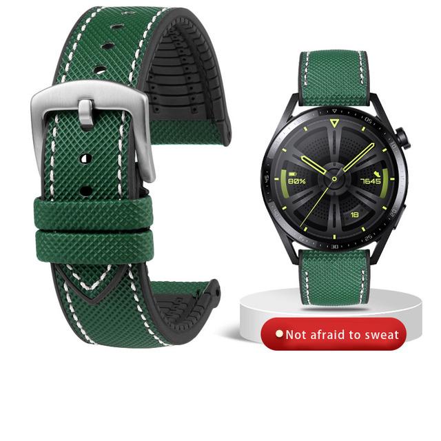 20mm 22mm Bracelet Nylon Silicone Bottom Watch Strap for Seiko PROSPEX Series Omega SEAMASTER 300 Canvas Rubber Sports Watchband