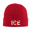 Anti ICE Abolish Ice Logo Knitted Hat  Beanie Hats Kpop Elastic Unisex Adult Bonnet Hats Autumn Winter Graphic Cool Caps Gift