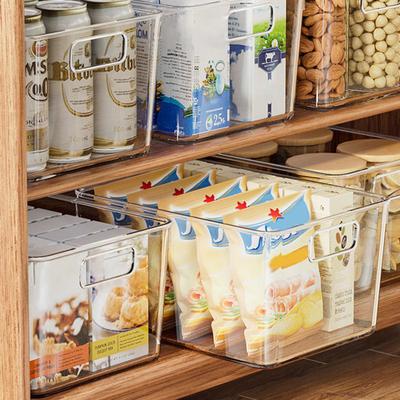 1/3Pcs Extra Large Clear Plastic Storage Bins Transparent Organizer with Built-In Handle Large