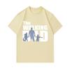 Men's 100% Cotton Crew Neck Short Sleeve T-shirt, Casual The Walking Dad Family Silhouette Printed Comfortable Lightweight Daily Wear Top for Summer