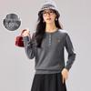 Jinjv Women's Thick 100% Merino Wool Embroidered Pullover Sweater