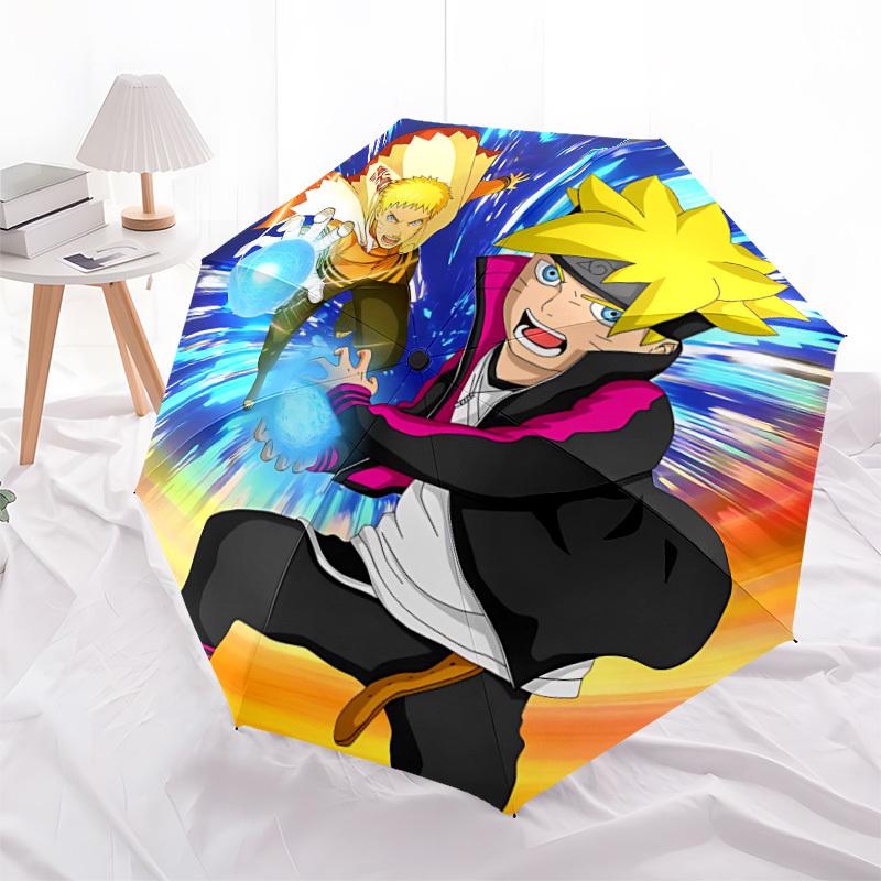1pc Naruto Automatic Open/Close Umbrella - Compact Travel Umbrella with 8-Rib Durable Frame, Lightweight & Portable for Commuting, Fashionable Accesso