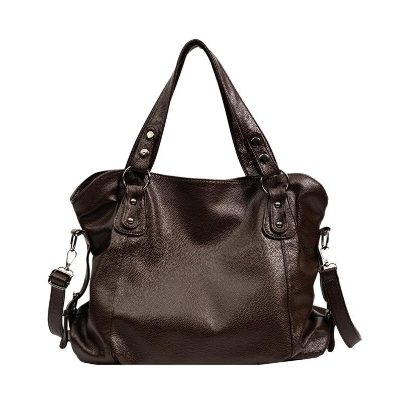 Ladies' Autumn Korean Edition Large Capacity Handbag Soft Leather Minimally Casual Single Shoulder Diagonal Cross Bag