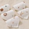 Baby Cotton Muslin Towel Bib Newborn Ultra-Soft Cotton Square Towel Baby-Specific Face Wash Towel Gauze Towel for Children
