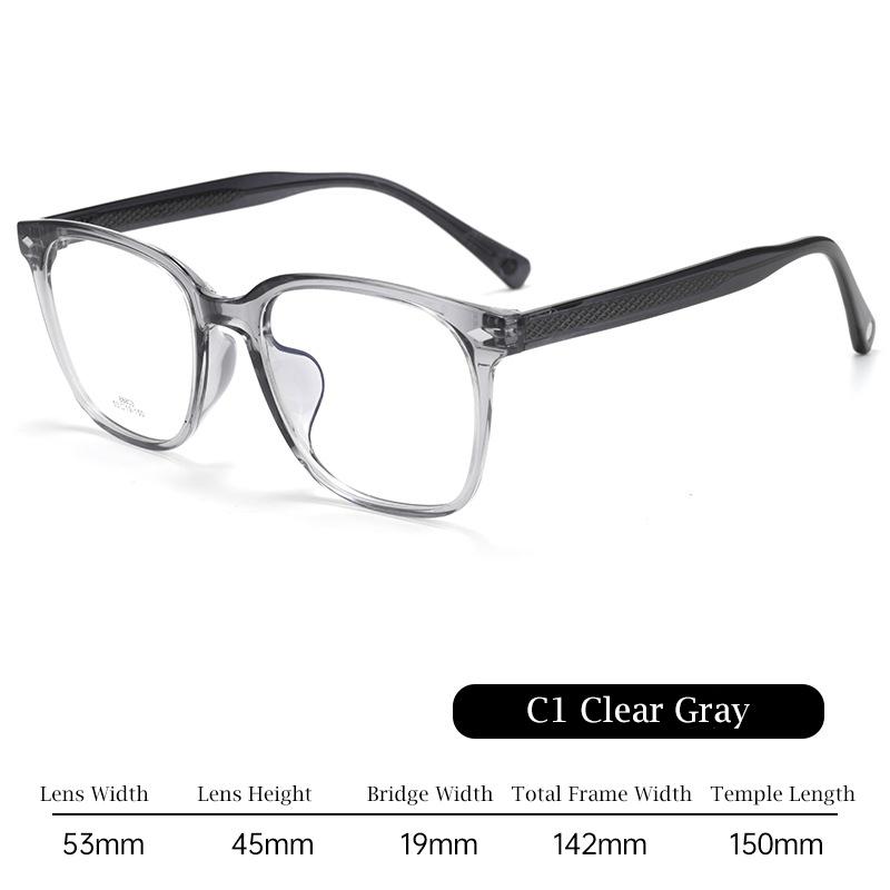 

Large Frame Anti Blue Light Myopia Glasses Women Men Classic Black Squar Durable Acetate Eyeglasses Nearsighted Glasses -2.25 0