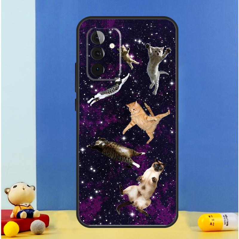 Cat in Space Case For Samsung Galaxy A16 A36 A56 A06 A54 A34 A14 A13 A53 A12 A22 A32 A52 A35 A17 A15 A55