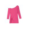 Nuova T-shirt Casual a Manica Lunga Larga Monocolore per Primavera/Autunno Abito Casual Abbigliamento Donna