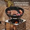 Outdoor folding wood stove: mini stainless steel grill