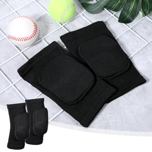 Breathable Perspiration Volleyball Elbow Pads, Men's and Women's Padded Support Elbow Pads, Black M Pair