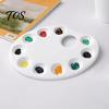 Durable Artist Palette Paint Palette, Ten-hole Color Mixing Tray, Thickened Student Painting Tools Plastic Art Supplies, for Watercolor Acrylic