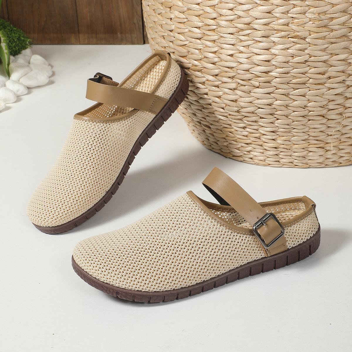 

Половинки тапочек женская летняя верхняя одежда корейская версия летней моды нескользящие новые ленивые однопедальные полутапочки прилив 41