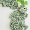 2PCS Pink Table Runner 90x400cm Gauze Table Runner for Wedding Reception Sheer Bridal Birthday Party Table Decoration Vintage