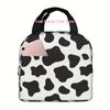 Reusable Cow Print Cooler Bag - Insulated Lunch Tote for Camping, Picnics, and Beach Outings, Perfect for Home, Office, and Outd