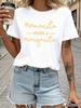 Modisches Damen-T-Shirt mit kurzen Ärmeln,  Mamacita braucht einen Margarita  Verspieltes Print-Design, Maschinenwasch