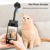 Pet Selfie Stick with Snack Holder 360 Rotation Phone Clip for Dogs Cats Attract Pets Look At Lens One Hand Pet Photography Tool