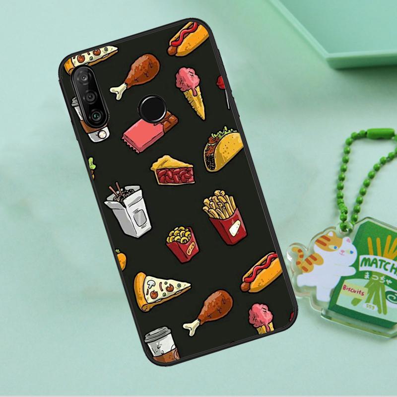 

Pizza Sushi Food Donuts For Huawei Nova 8i 11i 12i 12s 9 10 SE Y90 Y60 Y70 Y72 Y61 Y91 P20 P30 P40 Lite P60 Pro Case For Huawei P20 Pro