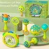 8/9pcs Colorful Cartoon Shape Sensory Toy Plastic Handbell Wave Drum Baby Rattle Toy  Newborn