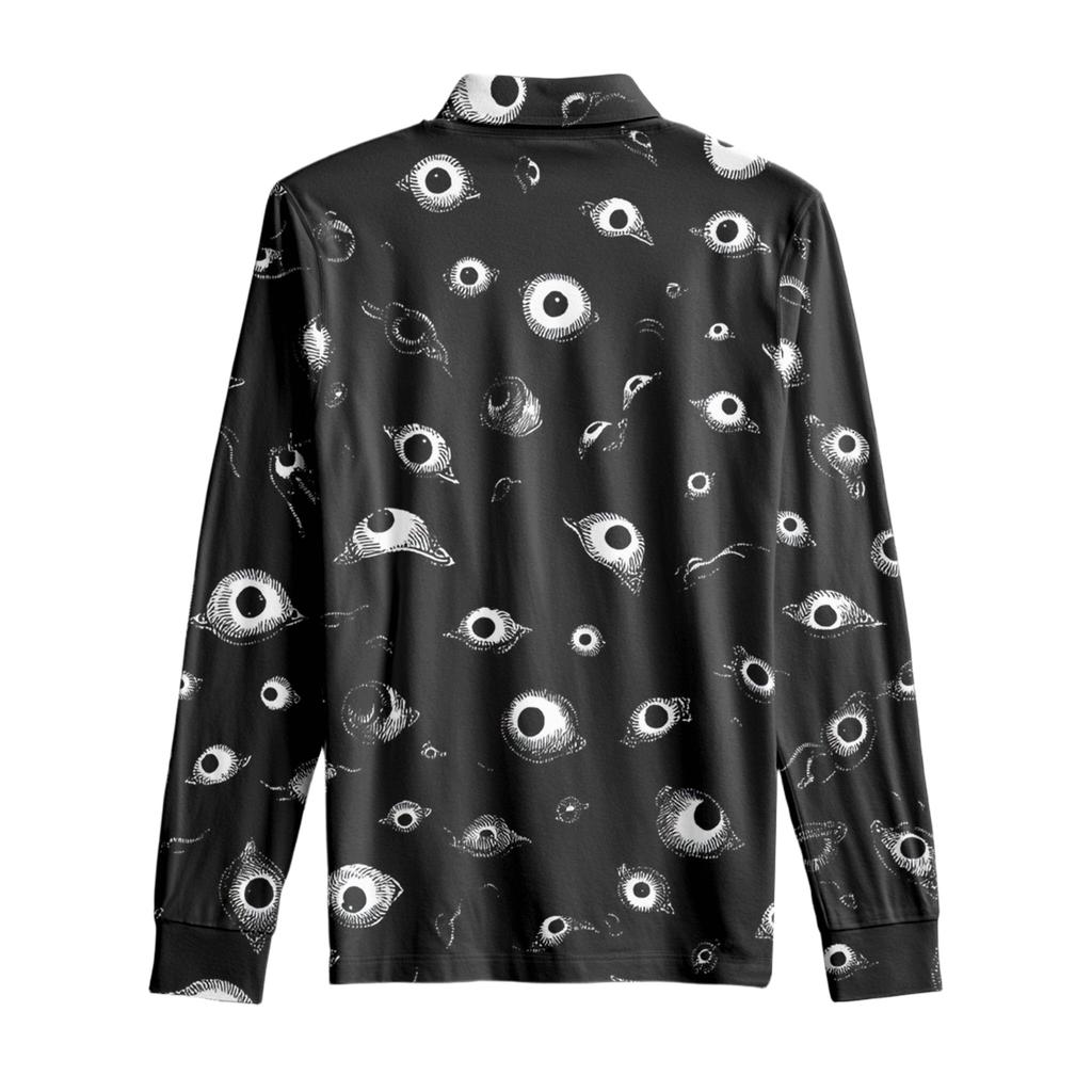 Men's Casual Retro Small V-neck Long-sleeved Top