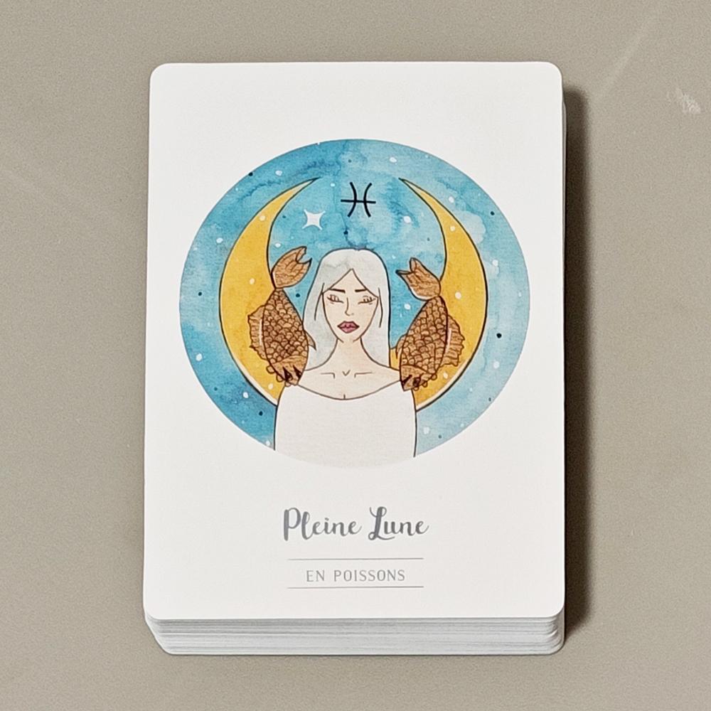La Puissance De La Lune Oracle 10.5*7.5cm 42 Moon Power Cards in French Language for Spiritual & Emotional Guidance