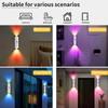 Lampă de perete magnetică reîncărcabilă cu LED, senzor de mișcare, lumină de culoare, lumină de noapte, lumini automate pentru cameră