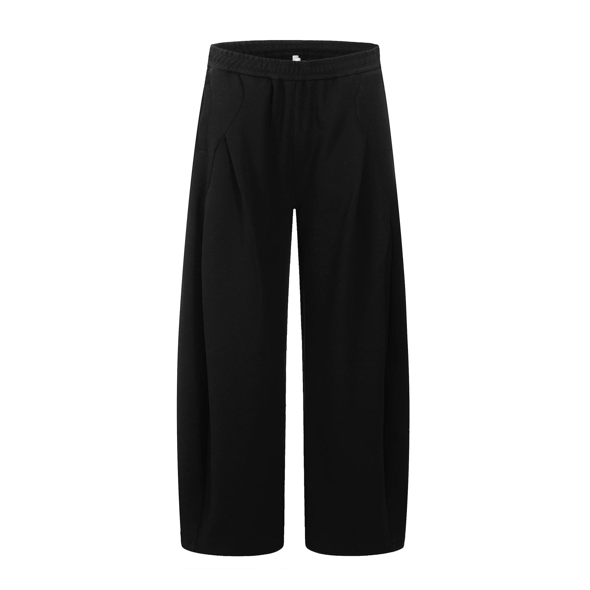 

Women s Fashionable Solid Color Pocket Pants High Waist Sports Casual Pants XXL чорний