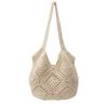 Small Fresh Pastoral Style Cotton Rope Shoulder Bag Woven Soft Bag Travel Versatile Fashion Straw Woven Cotton Rope Underarm Bag