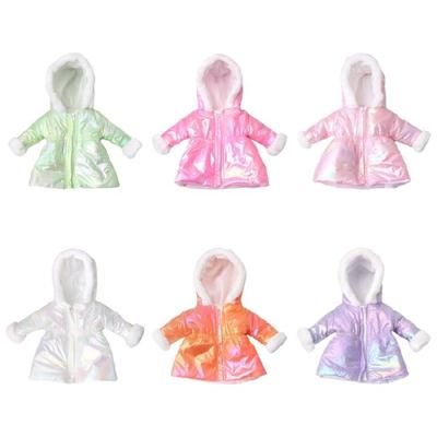 Long Coat Winter Doll Clothes For 18 Inch Girl Dolls Soft Plush Outfit Set Simple Wear Design