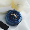 18K Gold Retro Titanium Steel Hollow Chain Ring for Women - Fashionable European American Style