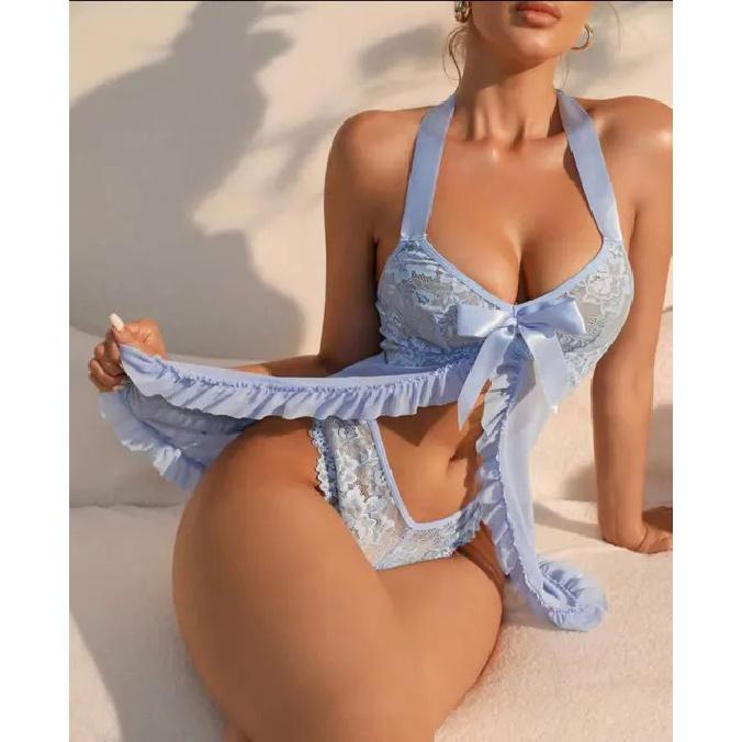 Sexy Nightdress Woman Lingerie For Sex Crotchless Backless Hot Hollow Open Bra Body Dress Erotic Costumes Babydoll Underwear