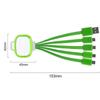 Luminous 3-in-1 Keychain Data Cable for Android & Type-C