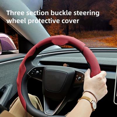 Cubierta Universal de Volante de Cuero PU Nappa para Coche para Hombres y Mujeres, Todas las Estaciones, Antideslizante, Absorbente de Sudor, Resistente al Desgaste
