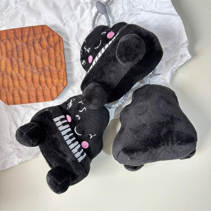 1/2 Stück Niedliche Lustige Schwarze Rouge Klavier Plüschpuppe Spielzeug Schlüsselanhänger Anhänger Taschenanhänger Rucksack Hängende Ornamente Mädchenhafter Schlüsselanhänger Geschenke