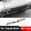 For Toyota Bz4x    2024 2025 Carbon Fiber Rear Fog Light Lamp Cover Trim Tail Foglight Bezel Trims Car Accessories
