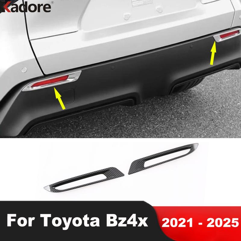 For Toyota Bz4x    2024 2025 Carbon Fiber Rear Fog Light Lamp Cover Trim Tail Foglight Bezel Trims Car Accessories