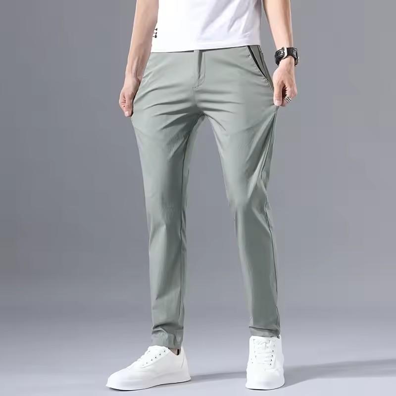 Spring Autumn Thin Slim Men Casual Pants Classic Business Cotton Stretch Golf Trousers Male Clothing Pants