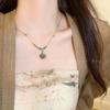 New Chinese Retro Style Chinese Knot Safety Lock Necklace Design Sense Antique Woven Collarbone Chain