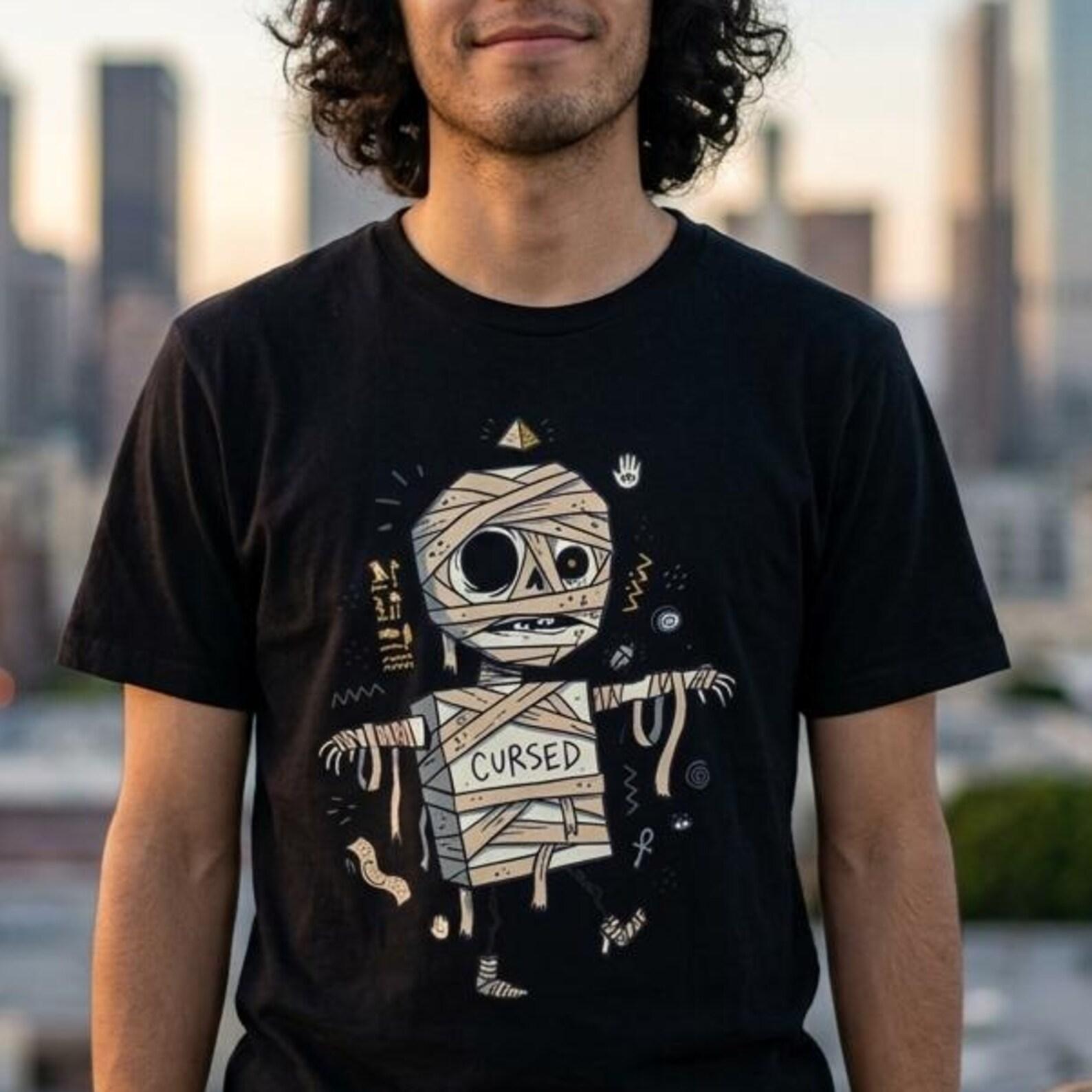 Mummy T-Shirt | Funny Cursed Egyptian Halloween Graphic Tee S