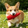Plush Vegetable Dog Toy Squeaky Broccoli Eggplant Dog Chew Toy Cute Stuffed Scallion Chili Pepper for Puppy Teething Interactive Play