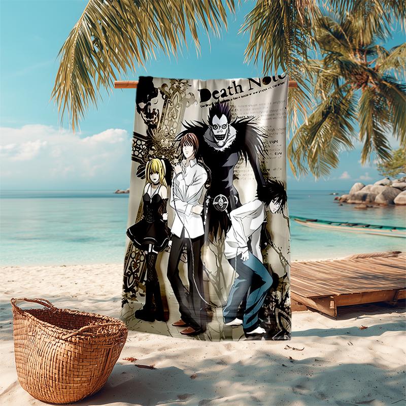 Death Note L Character Poster Beach Towel Soft Outdoor Camping Seaside Outdoor Pool Towel Absorbent Bath Towel Printing Beach Beach Towel Comfort